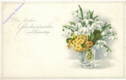 Schlüsselblume und Schneeglöckchen, Namenstag