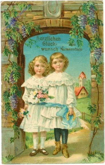 Mädchen stehen im Tor, Namenstag