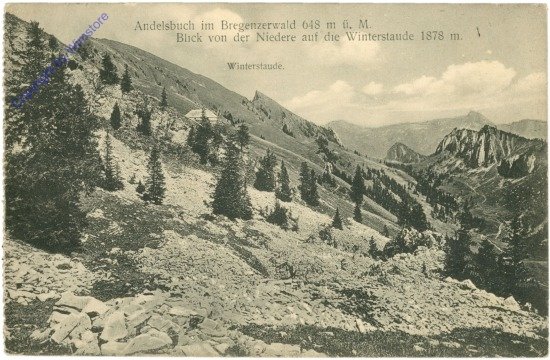 ak212103 Andelsbuch, Blick von der Niedere auf die Winterstaude