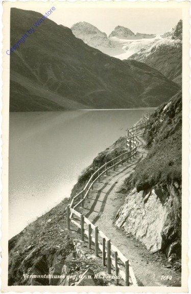 Partenen, Vermuntstausee geg. Gr. u. Kl. Piz Buin