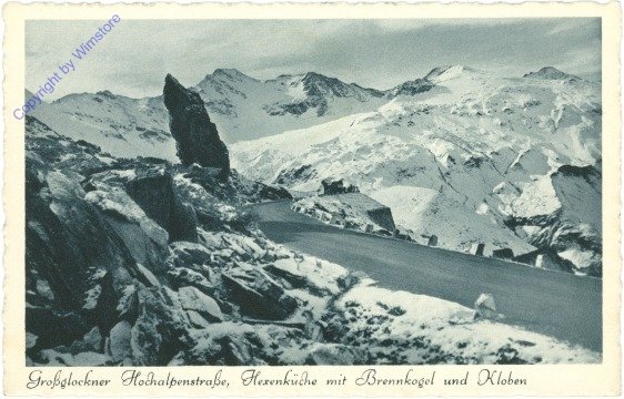 Großglockner, Hochalpenstrasse, Hexenküche mit Brennkogel und Kloben