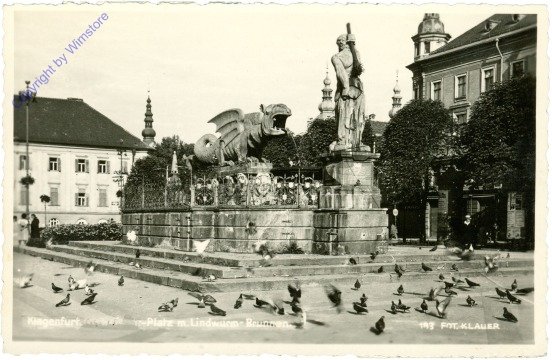 Klagenfurt, Neuer Platz mit Lindwurm-Brunnen