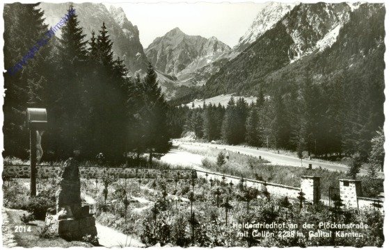 Kötschach-Mauthen, Heldenfriedhof an der Plöckenstrasse mit Cellon