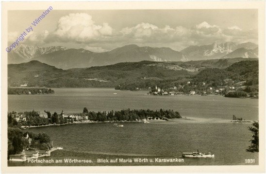 ak212497 Pörtschach, Blick auf Maria Wörth und Karawanken
