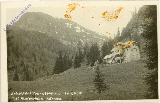 Radenthein, Erlacher's Touristenhaus Langalpe