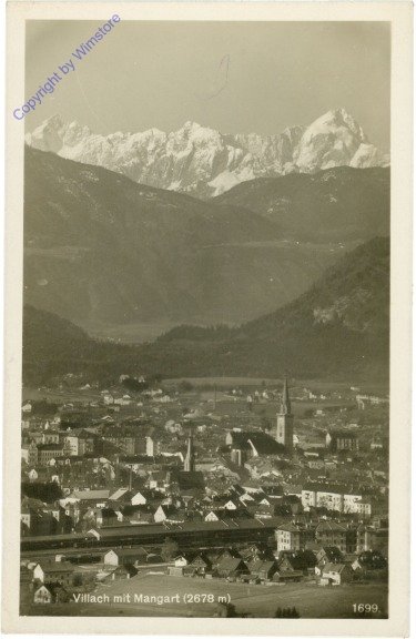 ak212569 Villach, mit Mangart