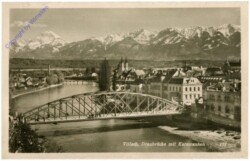 Villach, Draubrücke mit Karawanken