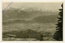 Villach, Kanzelbahn, Blick auf Villach und Julische Alpen