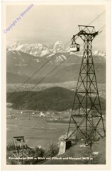 Villach, Kanzelbahn, Blick auf Villach und Mangart