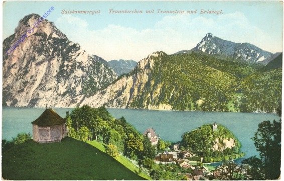 Traunkirchen, mit dem Traunstein und Erlakogel