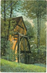 Mühle zwischen Bäumen