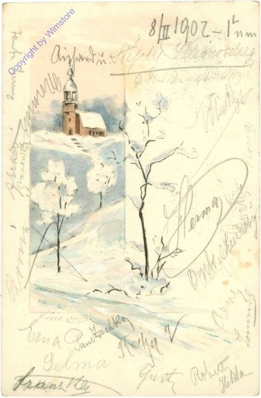 ak213001 Verschneite Kirche