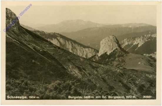 Altenberg, Schneealpe, Burgalm mit Gr. Burgwand
