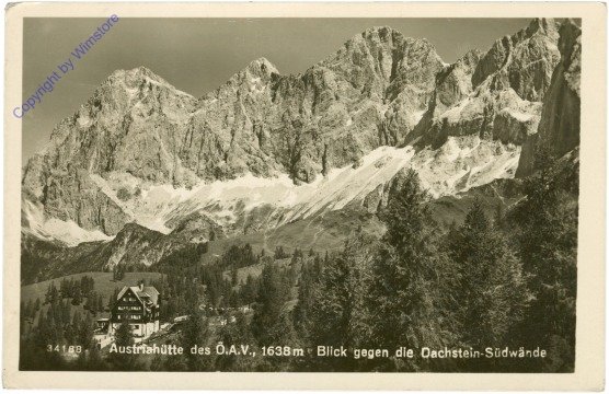 Dachstein, Austriahütte, Blick gegen die Dachstein-Südwände
