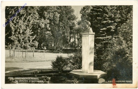 Graz, Roseggerdenkmal im Stadtpark