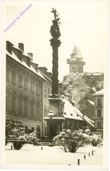 Graz, Schnee am Karmeliterplatz