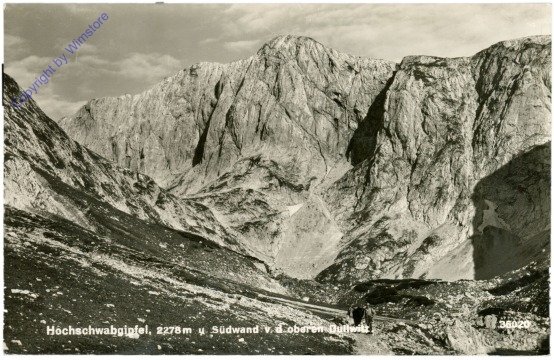 Hochschwab, Hochschwabgipfel und Südwand v.d. oberen Dullwitz