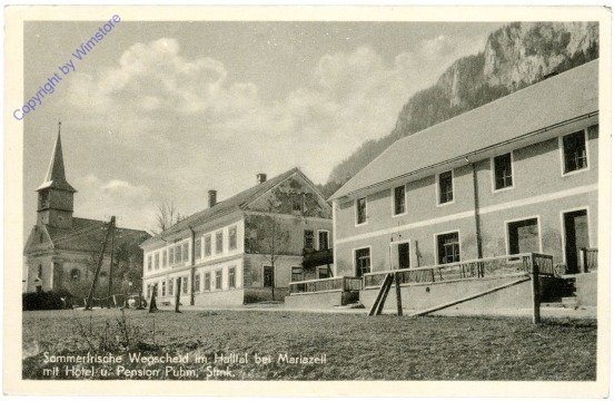 ak213442 Mariazell, Wegscheid mit Hotel u. Pension Puhm