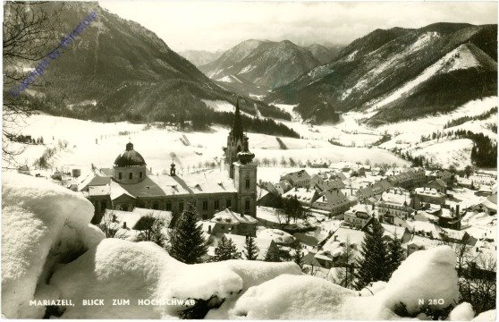 ak213589 Mariazell, Blick zum Hochschwab