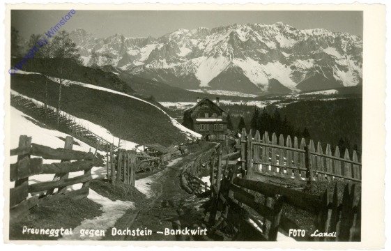 Pichl an der Enns, Pruneggtal gegen Dachstein, Banckwirt