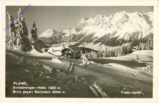 Schladming, Planai, Schladminger Hütte, Blick gegen Dachstein