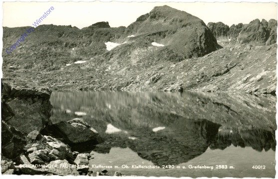 Schladming, Schladminger Tauern, Klaffersee m. Ob. Klafferscharte u. Greifenberg