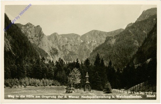 Weichselboden, Weg in die Hölle am Ursprung der II. Wiener Hochquellenleitung