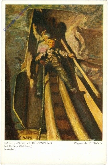 Dürrnberg, Salzbergwerk, Rutsche