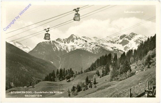 ak214061 Bad Gastein, Stubnerkogel - Gondelbahn
