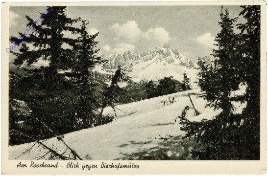 Filzmoos, Am Rossbrand, Blick gegen Bischofsmütze