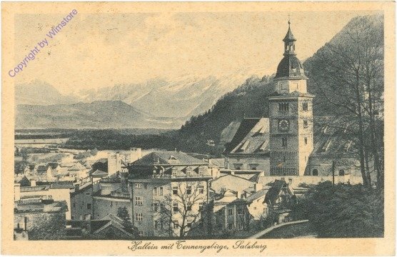 Hallein, mit Tennengebirge