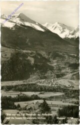 Hollersbach, Blick von der Paß Thurnstrasse auf Hollersbach und die Tauern