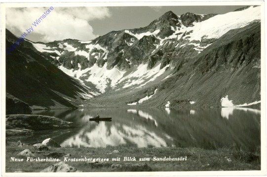 Hollersbach, Neue Fürtherhütte, Kratzenbergersee mit Blick zum Sandebentörl