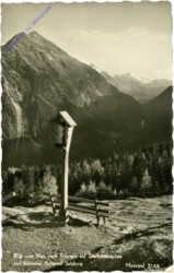 Krimml, Blick vom Weg nach Filzstein auf Dreiherrenspitze und Krimmler Achental