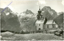 Lofer, Kirchlein in Au mit Loferer Steinberge