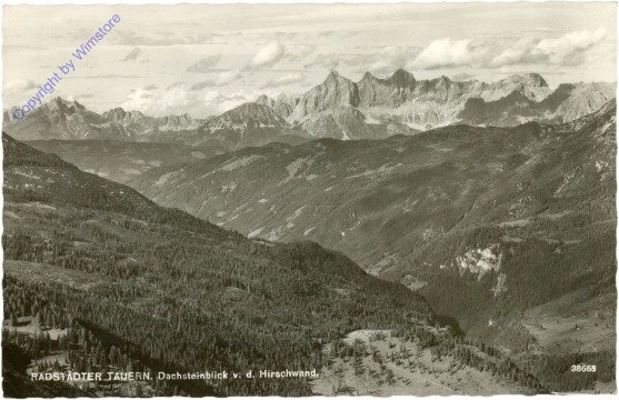 Radstädter Tauern, Dachsteinblick v.d. Hirschwand