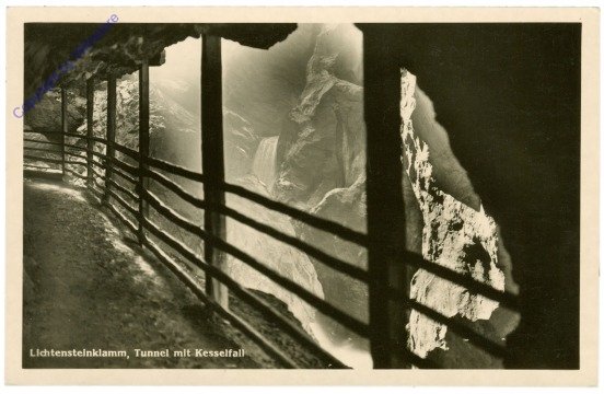 ak214505 St. Johann im Pongau, Liechtensteinklamm, Tunnel mit Kesselfall