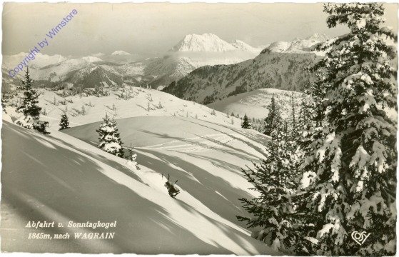 Wagrain, Abfahrt v. Sonntagkogel nach Wagrain