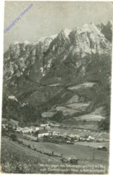 Werfen, gegen das Tennengebirge, Weg zum Eisriesenwelt-Haus x Höhleneingang