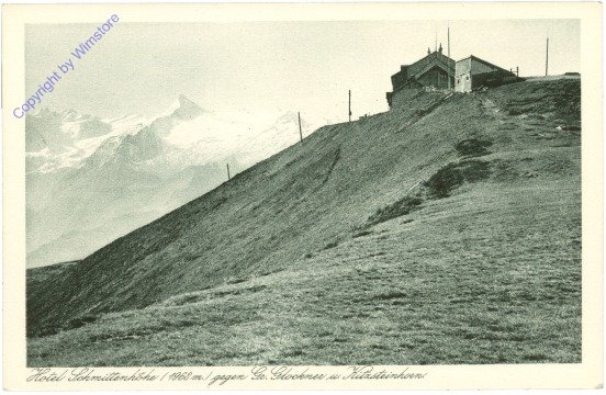 ak214601 Zell am See, Hotel Schmittenhöhe gegen Gr. Glockner u. Kitzsteinhorn