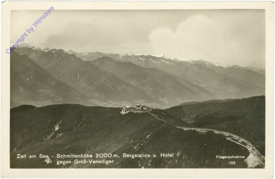ak214610 Zell am See, Schmittenhöhe, Bergstation u. Hotel gegen Groß-Venediger