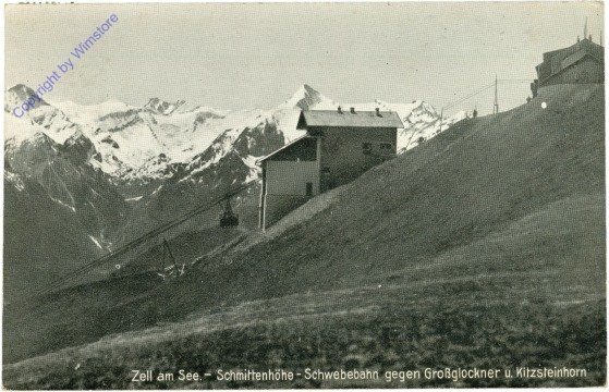 ak214628 Zell am See, Schmittenhöhe, Schwebebahn gegen Großglockner und Kitzsteinhorn