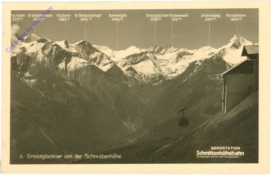 ak214635 Zell am See, Großglockner von der Schmittenbahn
