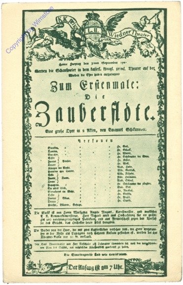 Salzburg, Mozart, Die Zauberflöte