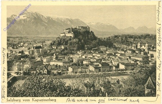 ak214764 Salzburg, Salzburg vom Kapuzinerberg