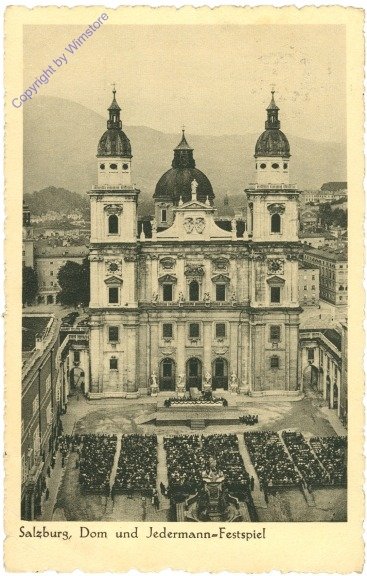 ak214775 Salzburg, Dom und Jedermann-Festspiel