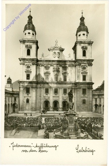 ak214782 Salzburg, Dom, Jedermann-Aufführung