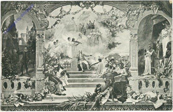 Salzburg, Mozart, Mozart-Vorhang im Stadttheater