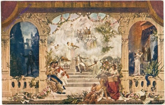 Salzburg, Mozart, Mozart-Vorhang im Stadttheater