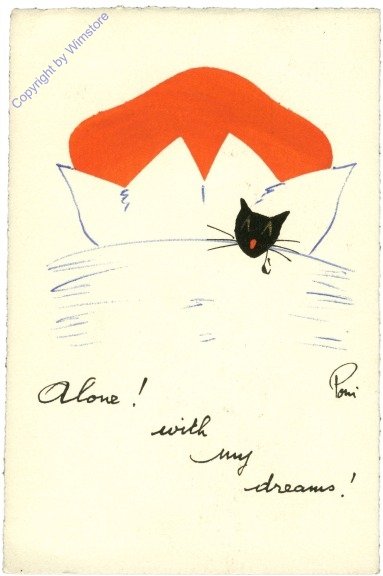 ak214907 Katze liegt im Bett